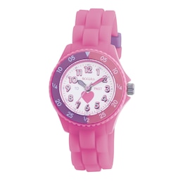 Tikkers Teach Pink Silicone Strap Watch