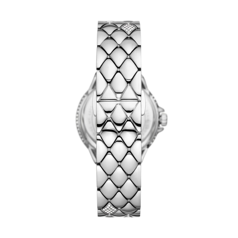 Main Image 4 of Michael Kors Camille Ladies' Stone Set Quilted Stainless Steel Bracelet Watch