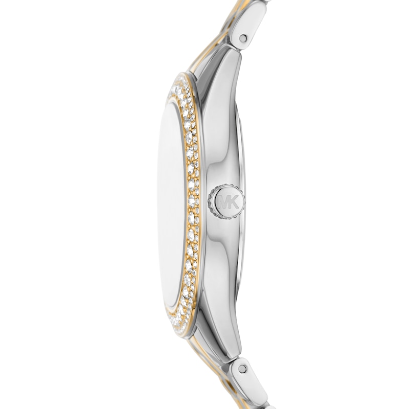 Main Image 2 of Michael Kors Harlowe Ladies' Stone Set Two Tone Stainless Steel Watch