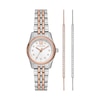 Thumbnail Image 0 of Michael Kors Lexington Ladies' Petitie Two Tone Stainless Steel Watch and Bracelets Gift Set