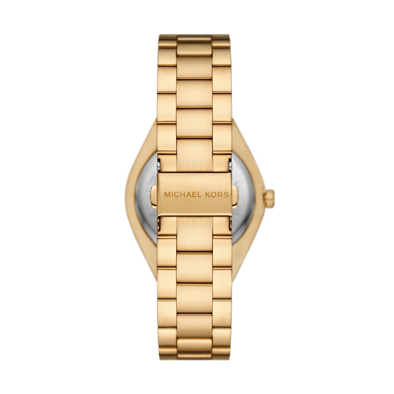 Michael Kors Lennox Ladies' Marble Dial Gold Tone Stainless Steel Watch