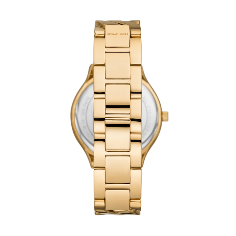 Michael Kors Runway Ladies' Gold Tone Curb Chain Stainless Steel Watch