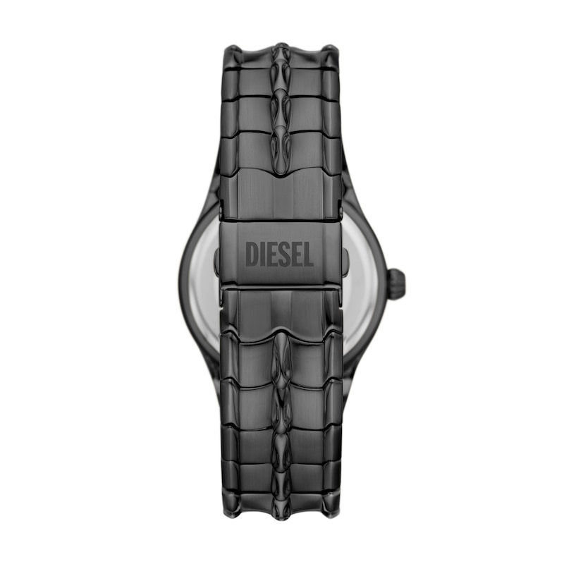 Diesel Vert Men's Red Dial Gunmetal Stainless Steel Bracelet Watch