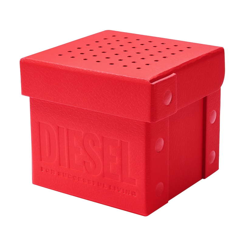 Diesel Streamline Men's Red Dial Silicone Strap Watch