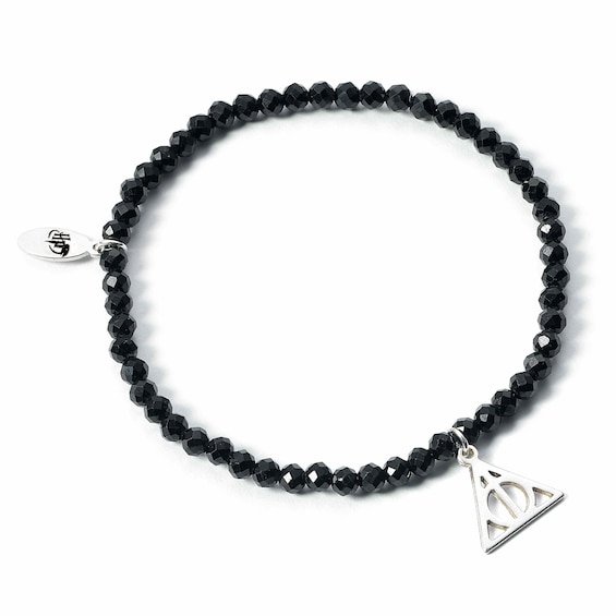 Harry Potter Crystal Bracelet and Sterling Silver Deathly Ha