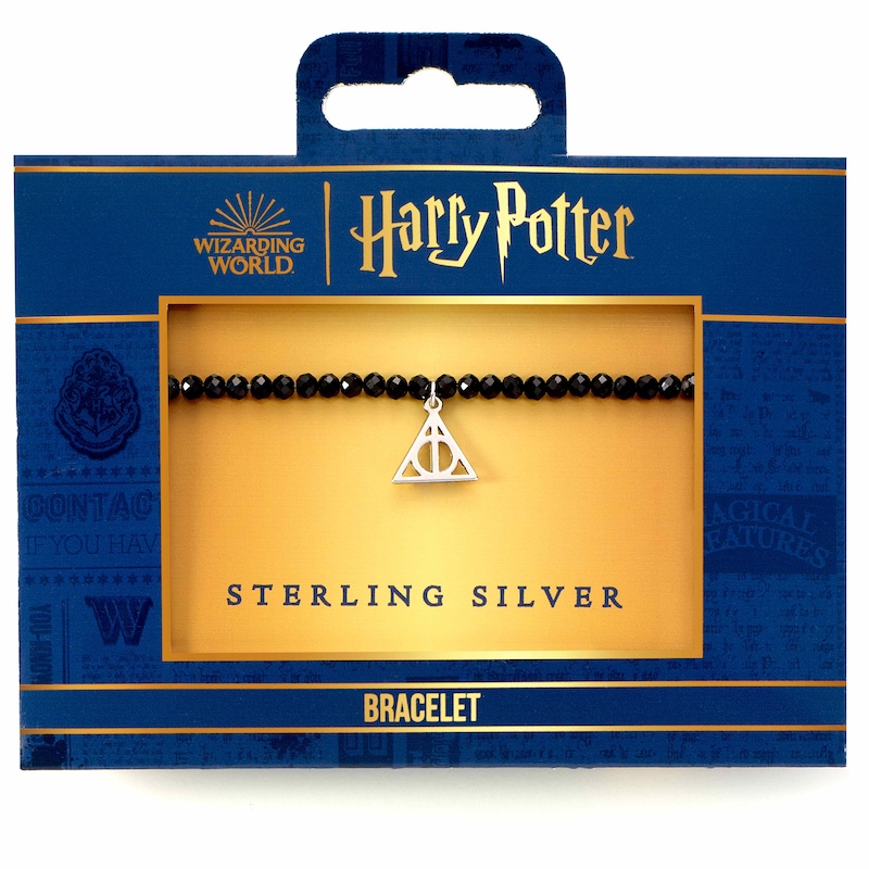 Harry Potter Crystal Bracelet & Sterling Silver Deathly Hallows Charm