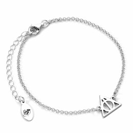 Harry Potter Sterling Silver Deathly Hallows Charm Bracelet
