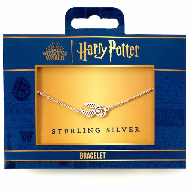 Main Image 3 of Harry Potter Sterling Silver Golden Snitch Charm Bracelet