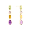 Thumbnail Image 1 of 9ct Yellow Gold Cleo Mixed Gem Multi Shape Drop Earrings