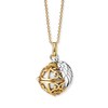 Thumbnail Image 1 of Angel Whisperer Sterling Silver Gold Plated Wing Pendant Necklace
