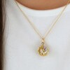 Thumbnail Image 3 of Angel Whisperer Sterling Silver Gold Plated Wing Pendant Necklace
