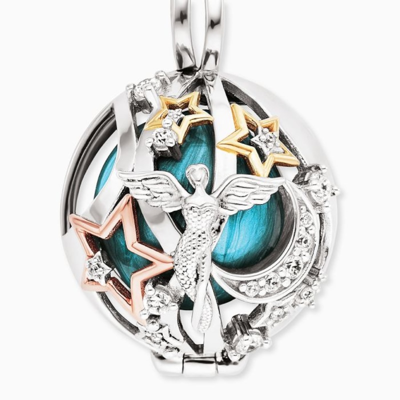 Main Image 4 of Angel Whisperer Sterling Silver Rhodium Plated CZ Heaven Pendant Necklace