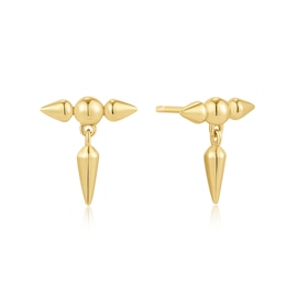 Anie Haie 14ct Gold Plated Point Stud Earrings