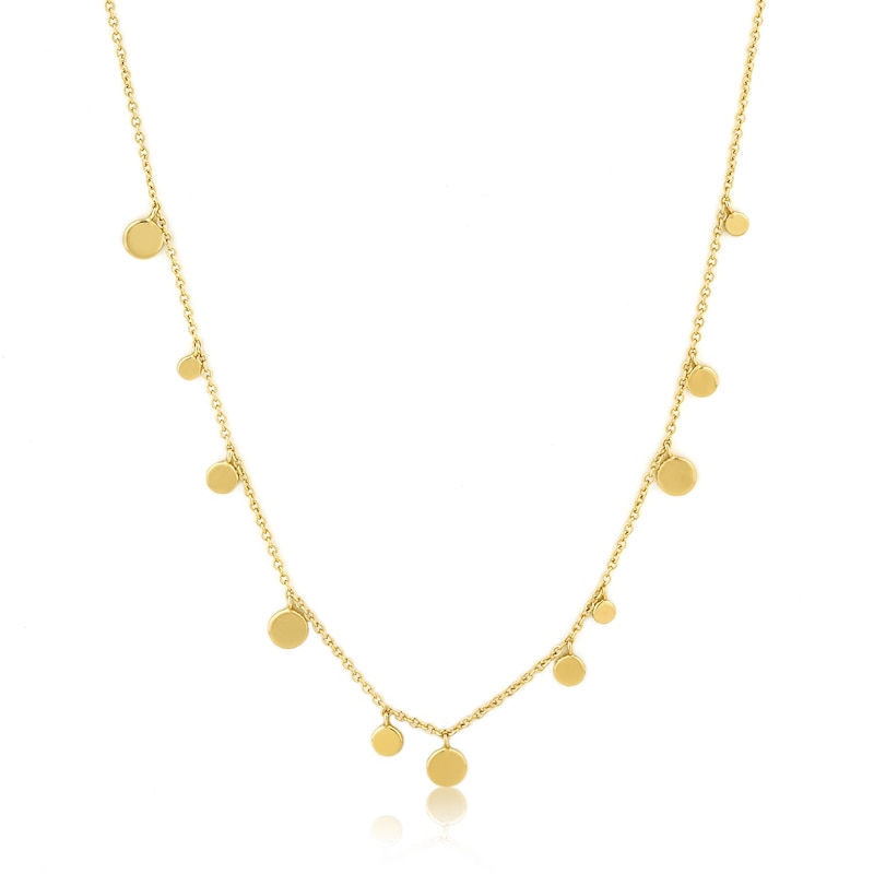 Main Image 1 of Anie Haie 14ct Gold Plated Geometry Mixed Discs Necklace