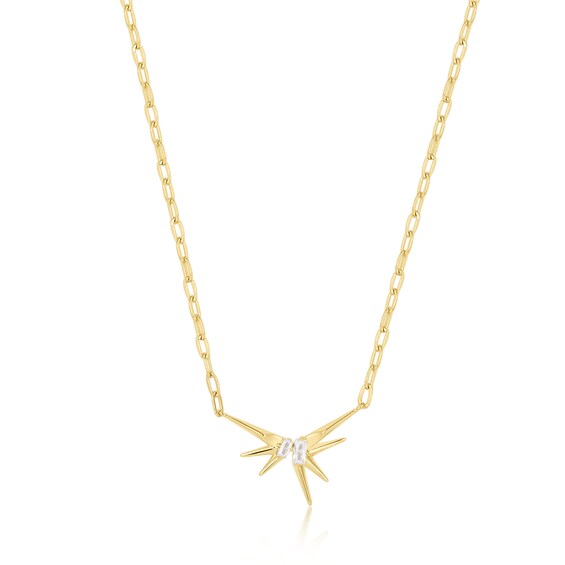 Anie Haie 14ct Gold Plated Sparkle Spike Pendant Necklace