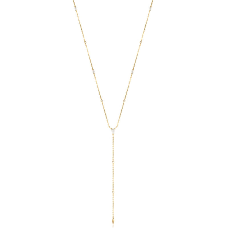 Main Image 1 of Anie Haie 14ct Gold Plated Sparkle Point Lariat Necklace