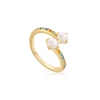 Thumbnail Image 1 of Anie Haie 14ct Gold Plated Gem Pearl Wrap Adjustable Ring