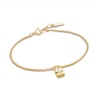 Thumbnail Image 1 of Anie Haie 14ct Gold Plated Pearl Padlock Bracelet
