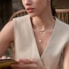 Thumbnail Image 1 of Anie Haie 14ct Gold Plated Gem Pearl Drop Pendant Necklace