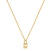 Thumbnail Image 1 of Anie Haie 14ct Gold Plated Pearl Padlock Necklace