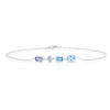 Thumbnail Image 1 of 9ct White Gold Cleo Blue Multi Gem Multi Shape Bracelet
