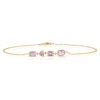 Thumbnail Image 1 of 9ct Yellow Gold Cleo Rose De France Amethyst Multi Shape Bracelet