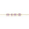 Thumbnail Image 2 of 9ct Yellow Gold Cleo Rose De France Amethyst Multi Shape Bracelet