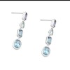 Thumbnail Image 2 of 9ct White Gold Cleo Blue Multi Gem Multi Shape Earrings
