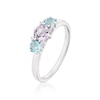 Thumbnail Image 2 of 9ct White Gold Willa Multi Stone Trilogy Ring