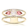 Thumbnail Image 1 of 9ct Yellow Gold Cara Diamond, Quartz & Tourmaline Wide Ring