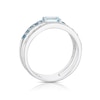 Thumbnail Image 3 of 9ct White Gold Lucy London Blue Topaz & Diamond Open Ring