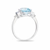 Thumbnail Image 3 of 9ct White Gold Naomi Diamond & Blue Topaz Trilogy Ring