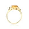 Thumbnail Image 3 of 9ct Yellow Gold Naomi Diamond & Citrine Trilogy Ring