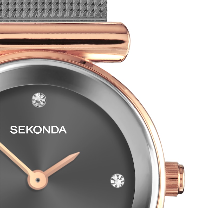 Sekonda Ava Ladies' Grey Dial Stainless Steel Mesh Strap Watch