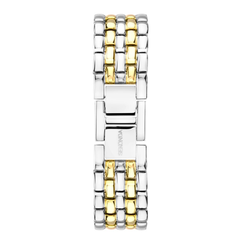 Main Image 6 of Sekonda Monica Maxi Ladies’ White Rectangular Dial Two Tone Bracelet Watch