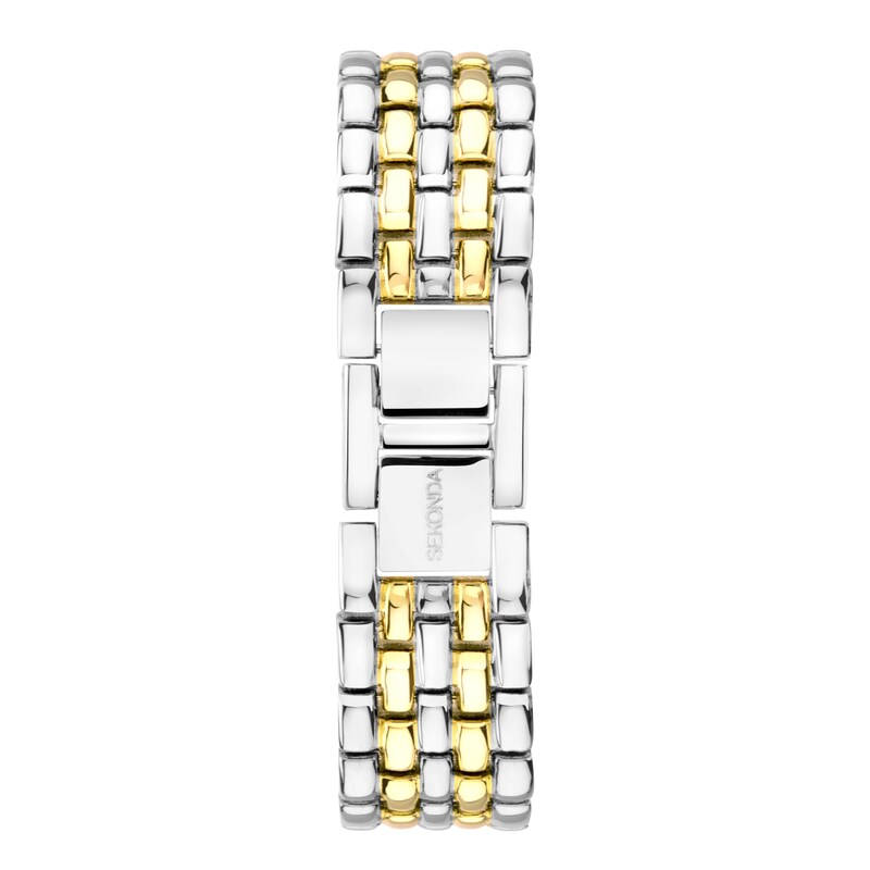 Sekonda Monica Maxi Ladies’ White Rectangular Dial Two Tone Bracelet Watch