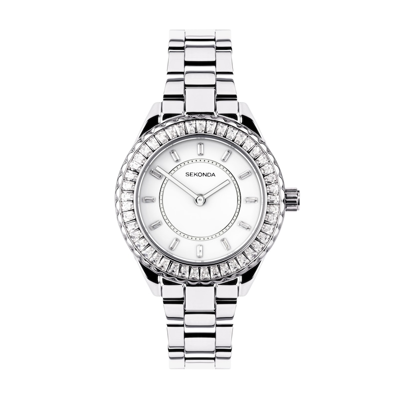 Main Image 1 of Sekonda Margot Ladies' Stone Set Bezel Stainless Steel Bracelet Watch