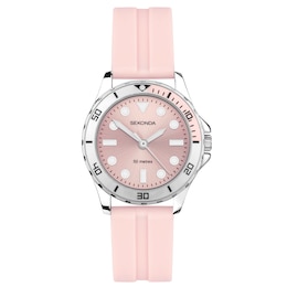 Sekonda Balearic Ladies' Pink Rubber Strap Watch