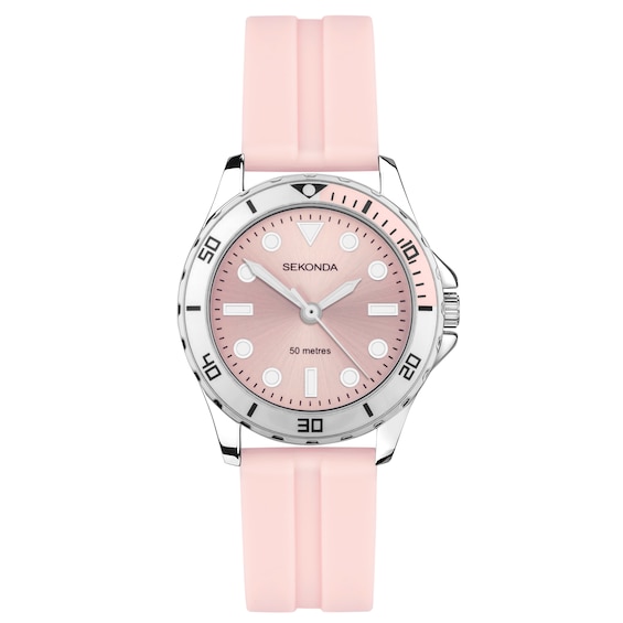 Sekonda Balearic Women's Pink Rubber Strap Watch - Image 7