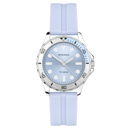 Sekonda Balearic Ladies' Blue Rubber Strap Watch