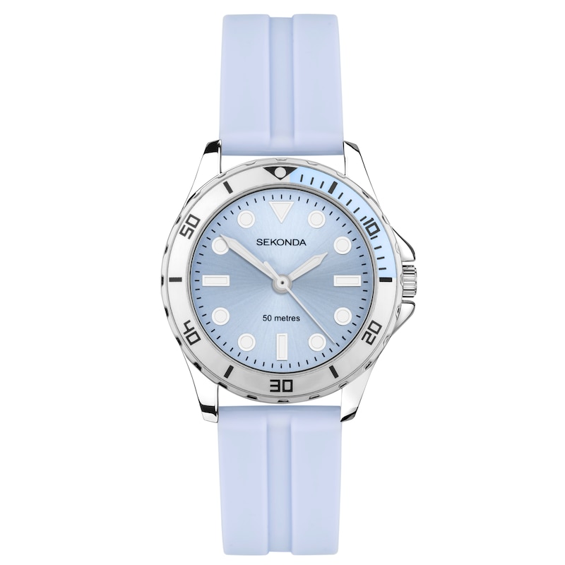 Main Image 1 of Sekonda Balearic Ladies' Blue Rubber Strap Watch