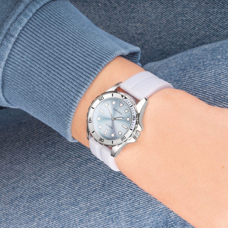 Main Image 3 of Sekonda Balearic Ladies' Blue Rubber Strap Watch