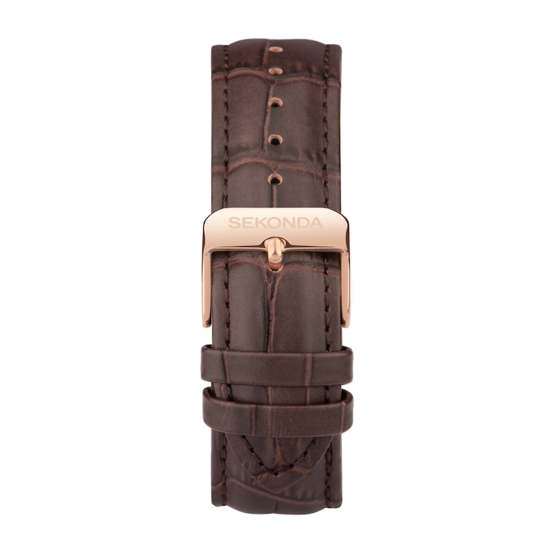 Main Image 5 of Sekonda Armstrong Men’s Moon Phase Brown Leather Strap Watch