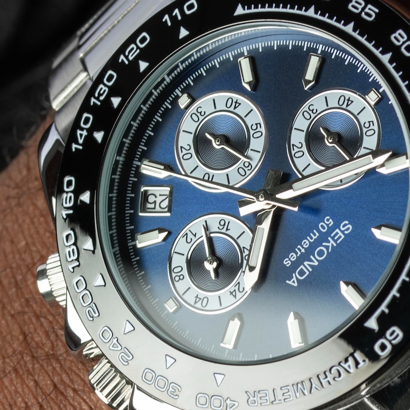 Main Image 3 of Sekonda Circuit Chronograph Men's Stainless Steel Bracelet Watch