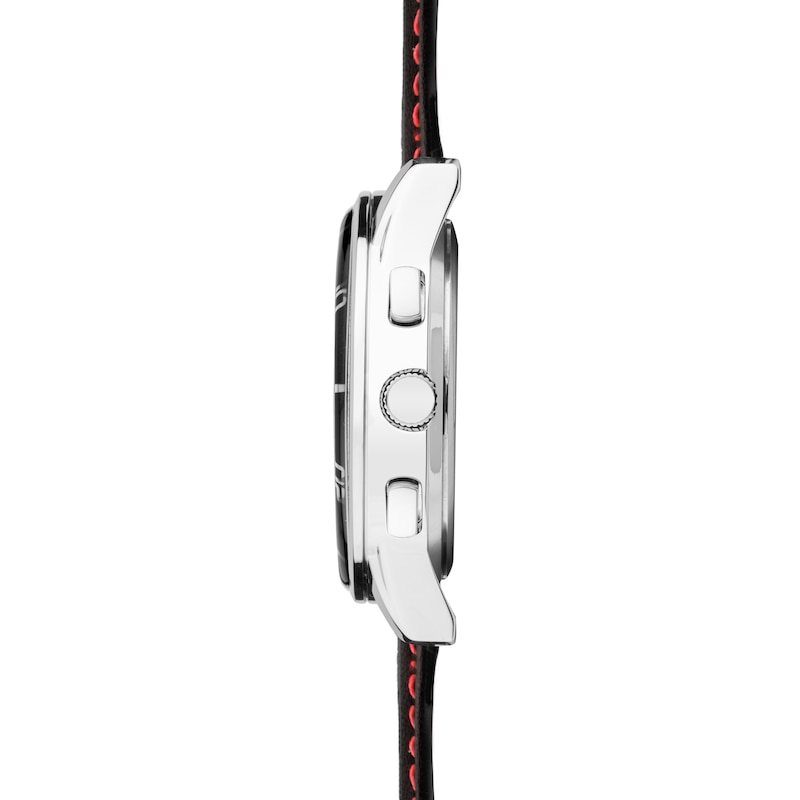 Main Image 4 of Sekonda Chronograph Men's Black Leather Strap Watch
