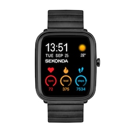 Sekonda Motion Plus Smart Black Stainless Steel Mesh Bracelet Watch