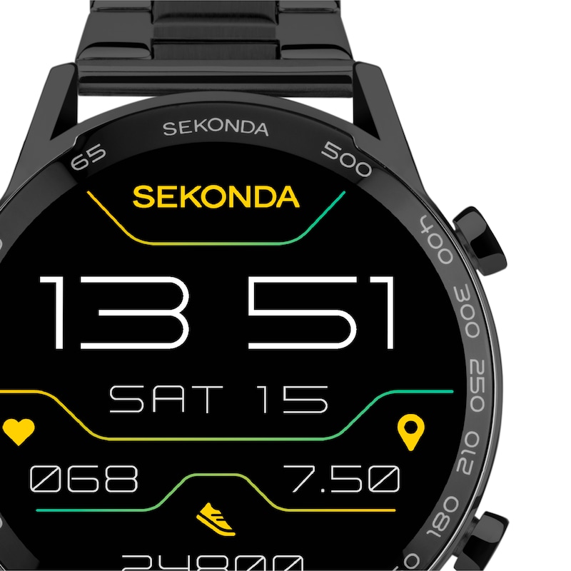 Sekonda Active Plus Smart Black Tone Stainless Steel Bracelet Watch