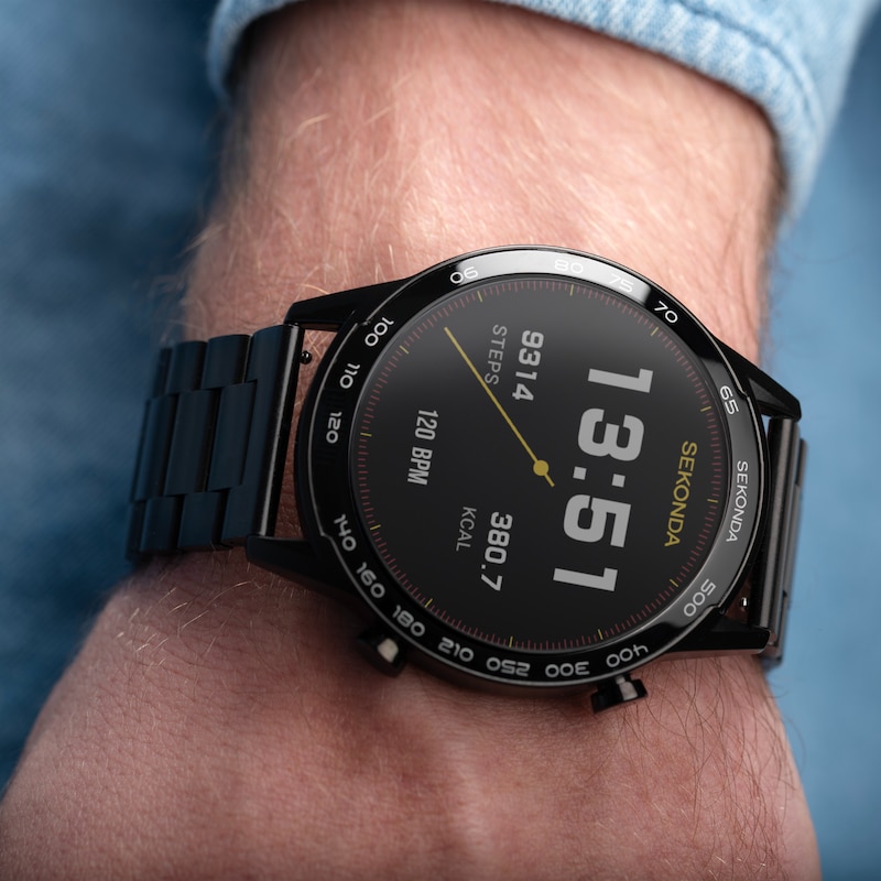 Sekonda Active Plus Smart Black Tone Stainless Steel Bracelet Watch