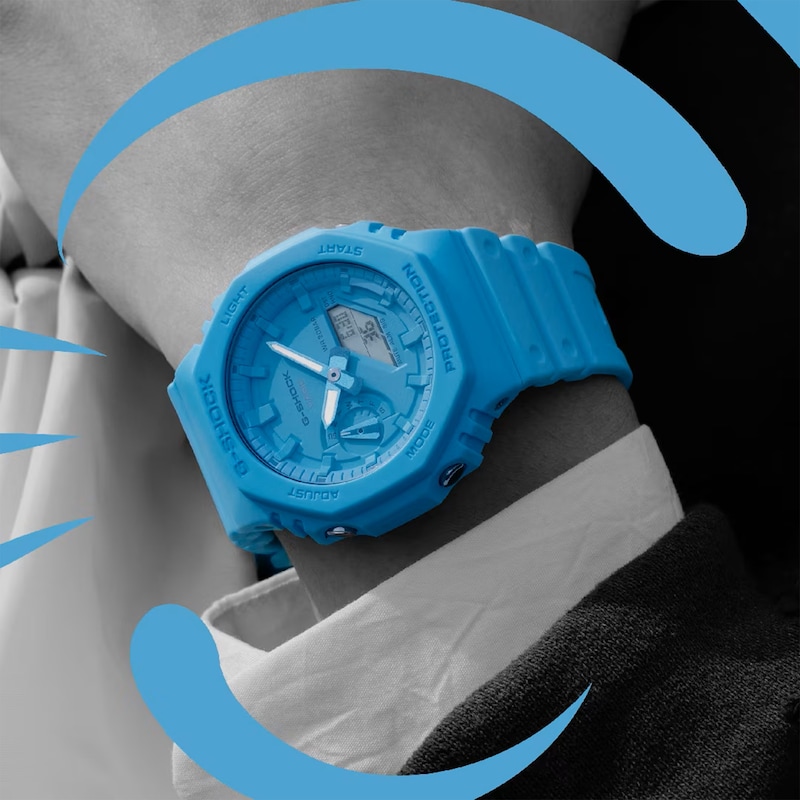 Main Image 8 of G-Shock GA-2100-2A2ER Blue Resin Strap Watch
