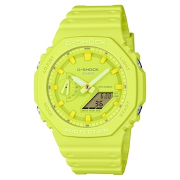 Casio G-Shock GA-2100-9A9ER Yellow Resin Strap Watch